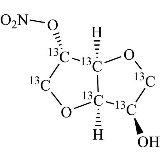 Show details for Isosorbide-13C6 Dinitrate EP Impurity B (Isosorbide-13C6 2-Mononitrate) (Diluted with Lactose) Picture of Isosorbide-13C6 Dinitrate EP Impurity B (Isosorbide-13C6 2-Mononitrate) (Diluted with Lactose)
