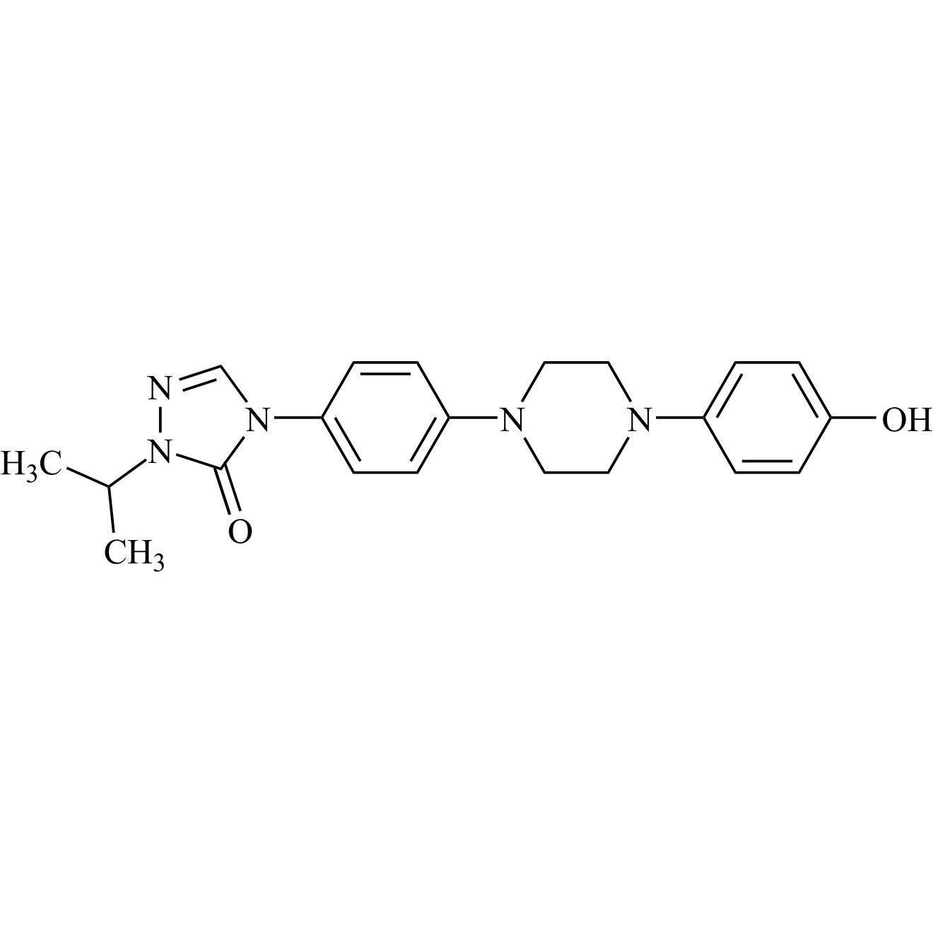 Picture of ItraconazoleÂ Hydroxy Isopropyltriazolone Impurity