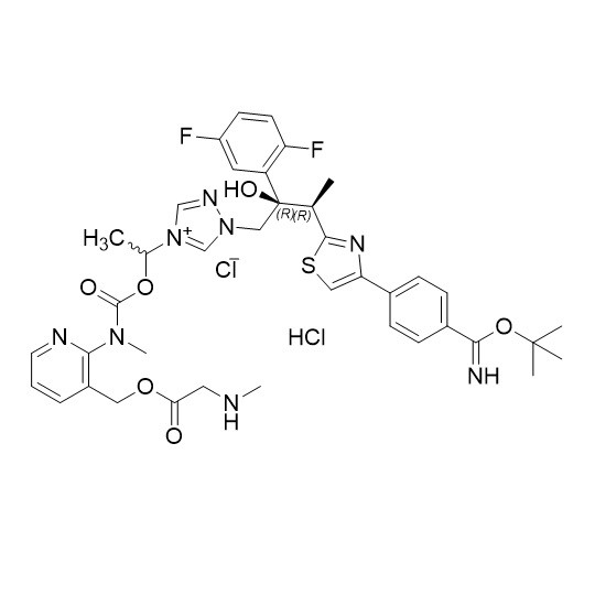 Picture of Isavuconazole Imino Impurity Cl HCl Salt (2R,3R)