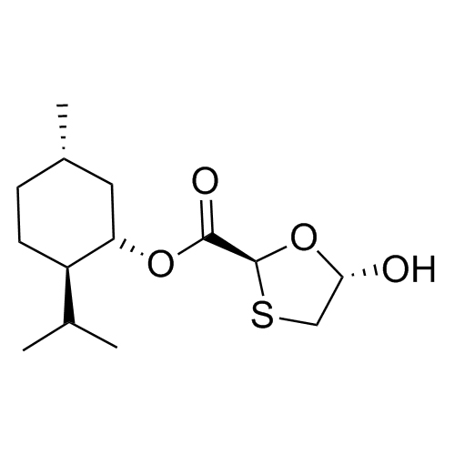 Picture of (2S,5S)-(1S,2R,5S)-2-isopropyl-5-methylcyclohexyl5-hydroxy-1,3-oxathiolane-2-carboxylate