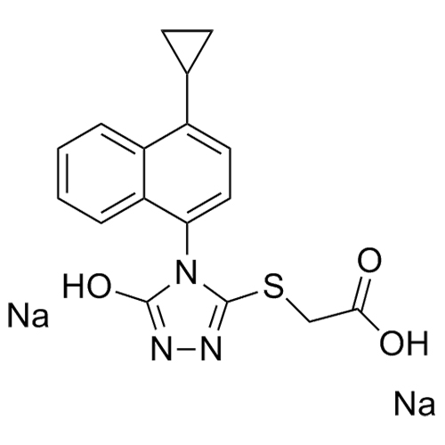 Show details for Lesinurad Impurity 5 Disodium Salt Picture of Lesinurad Impurity 5 Disodium Salt
