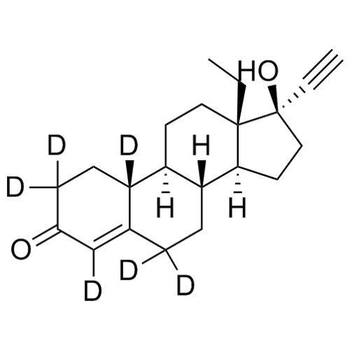Show details for Levonorgestrel-d6 ((-)-Norgestrel-d6) Picture of Levonorgestrel-d6 ((-)-Norgestrel-d6)