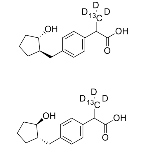 Show details for trans-Hydroxy Loxoprofen-13C-d3 (Mixture of Diastereomers) Picture of trans-Hydroxy Loxoprofen-13C-d3 (Mixture of Diastereomers)