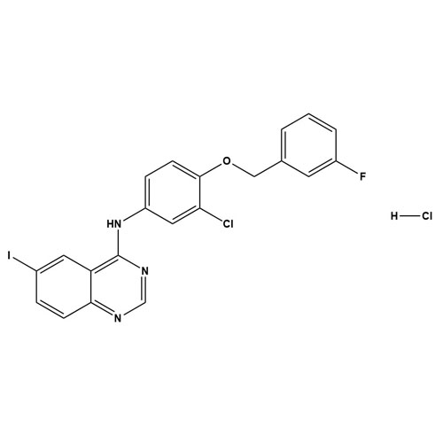 Picture of N-(3-Chloro-4-((3-fluorobenzyl)oxy)phenyl)-6-iodoquinazolin-4-amine HCl