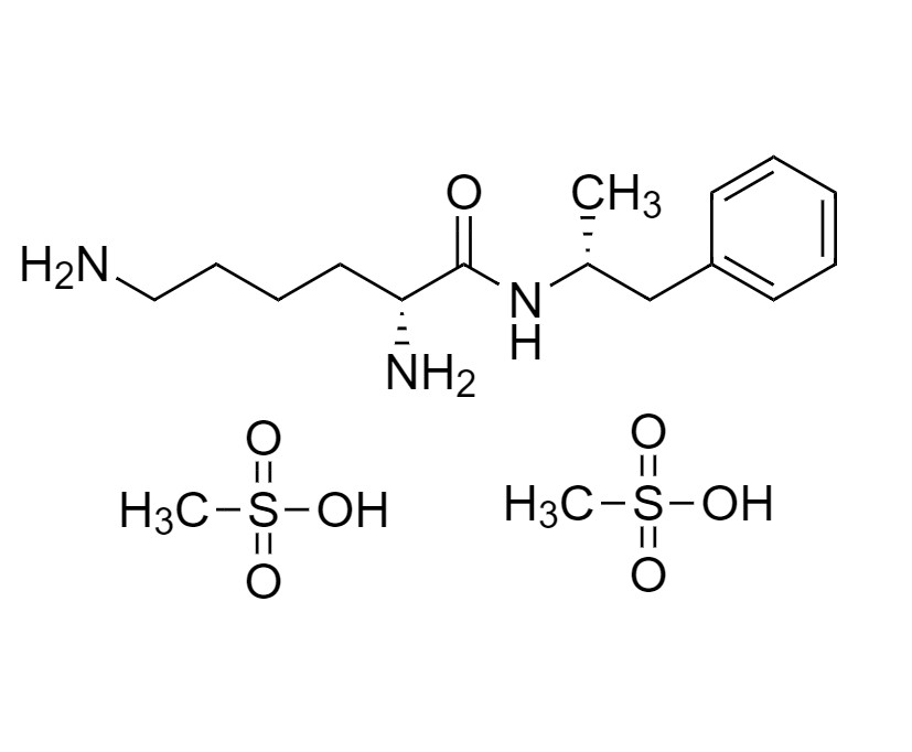 Picture of (2R)-2,6-diamino-N-[(1R)-1-methyl-2- phenethyl]hexanamide dimethanesulphonate