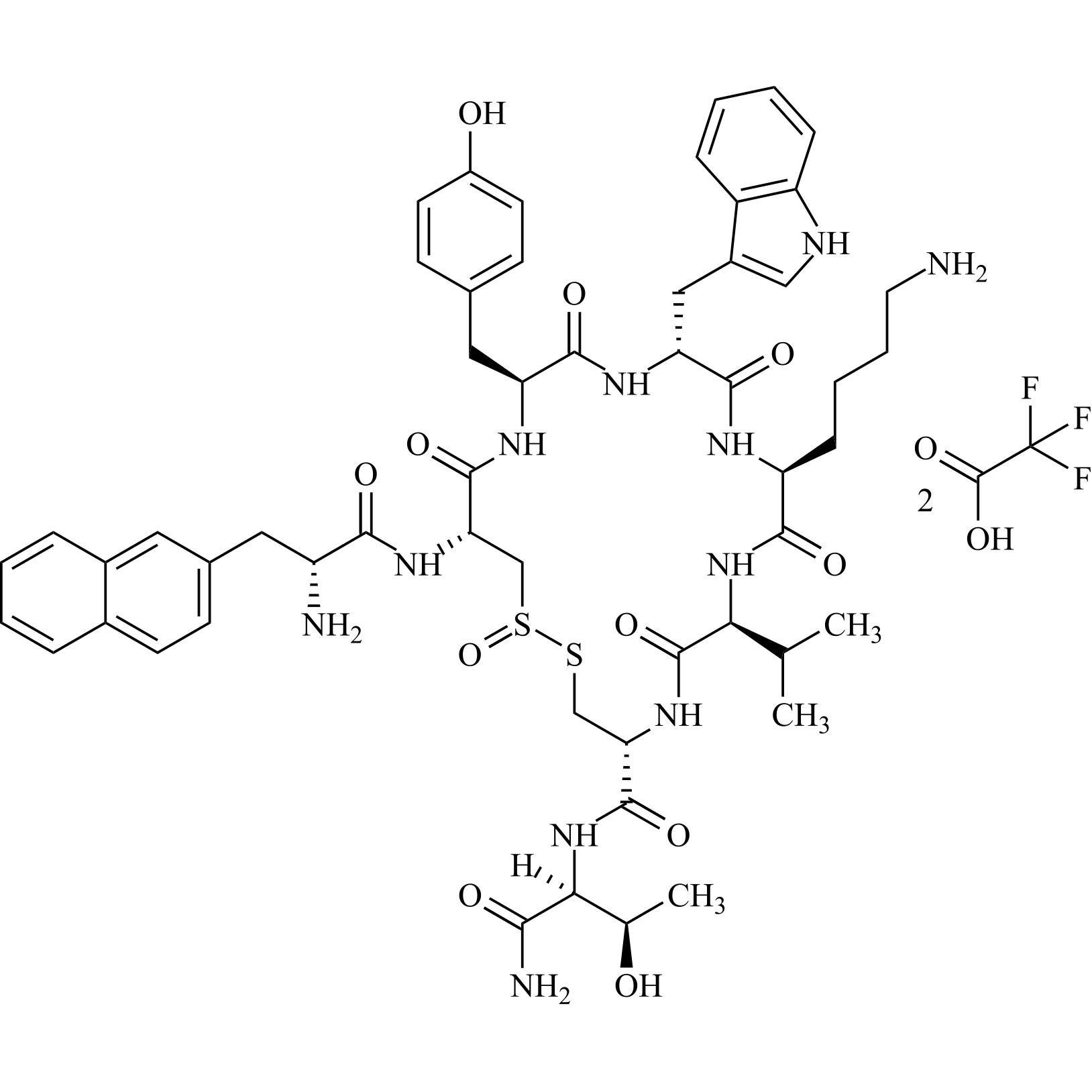 Picture of Lanreotide Impurity 10 Ditrifluoroacetate (2-Sulfoxide)