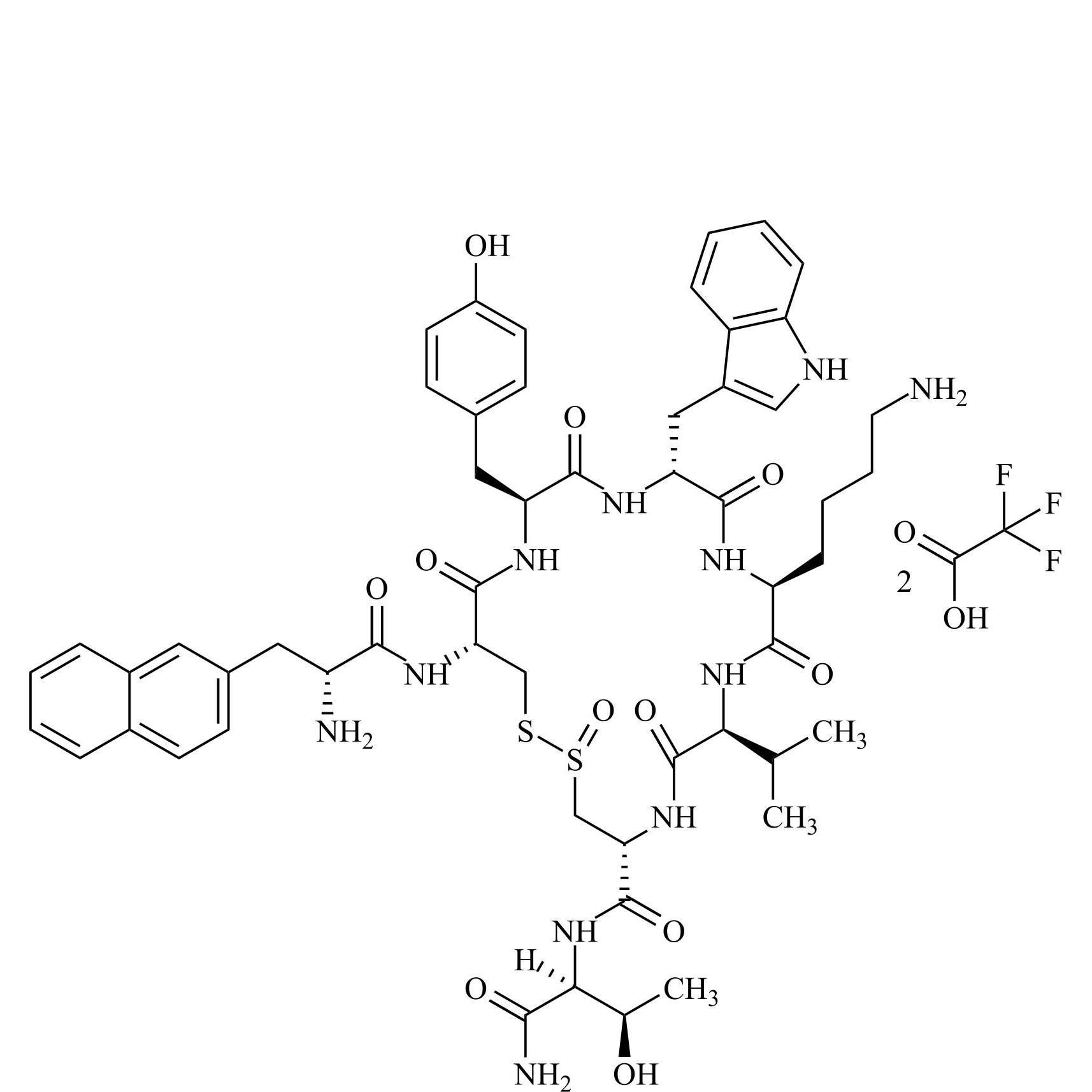 Picture of Lanreotide Impurity 11 Ditrifluoroacetate (7- Sulfoxide)