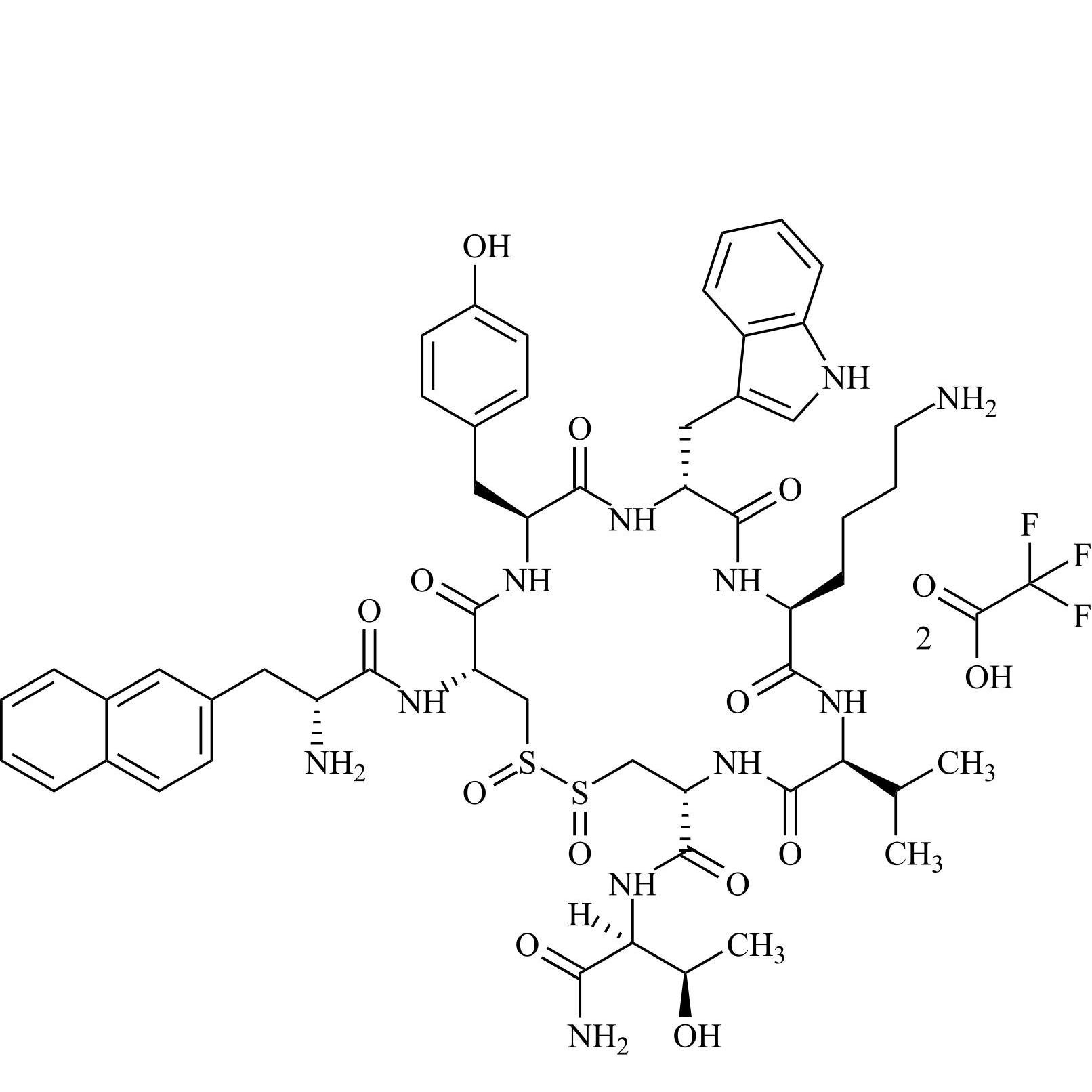 Picture of Lanreotide Impurity 12 Ditrifluoroacetate (Disulfoxide)