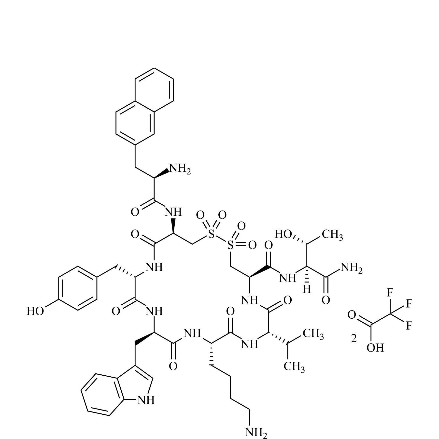 Picture of Lanreotide Impurity 13 Ditrifluoroacetate (DiSulfone)
