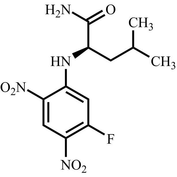 Show details for N-alpha-(5-Fluoro-2,4-dinitrophenyl)-D-leucinamide Picture of N-alpha-(5-Fluoro-2,4-dinitrophenyl)-D-leucinamide