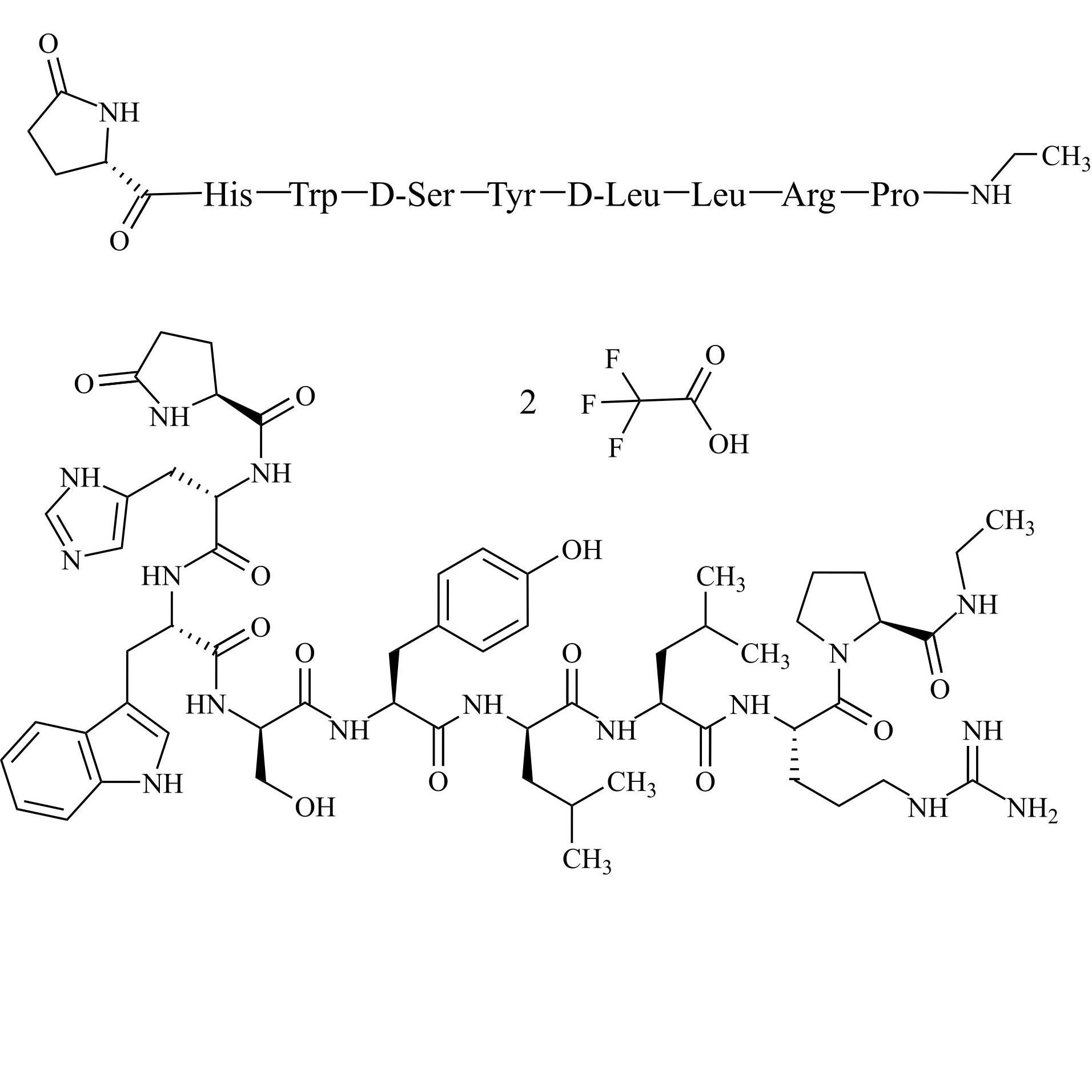 Picture of Leuprorelin (Leuprolide) EP Impurity A Ditrifluoroacetate