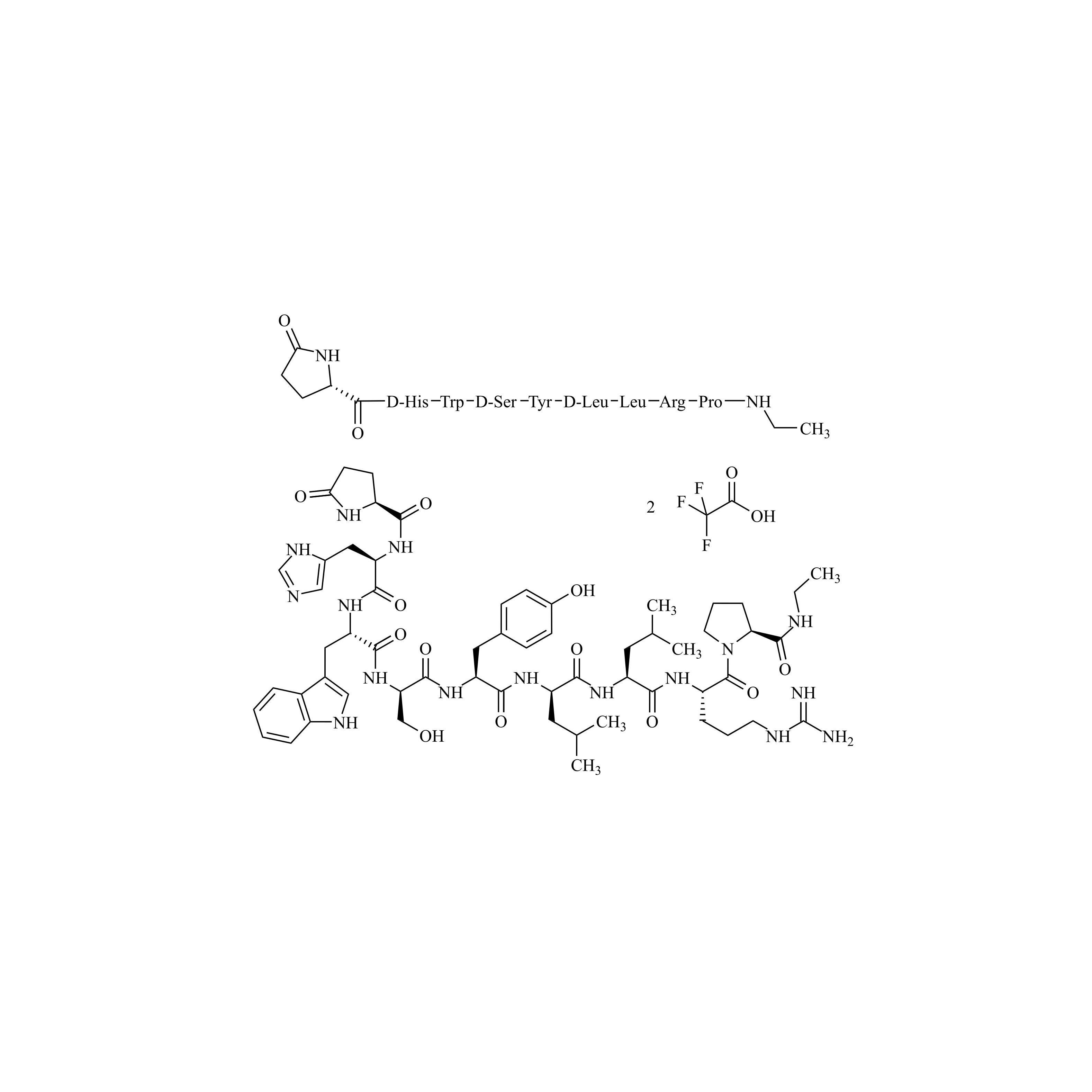 Show details for Leuprorelin (Leuprolide) EP Impurity F Ditrifluoroacetate Picture of Leuprorelin (Leuprolide) EP Impurity F Ditrifluoroacetate