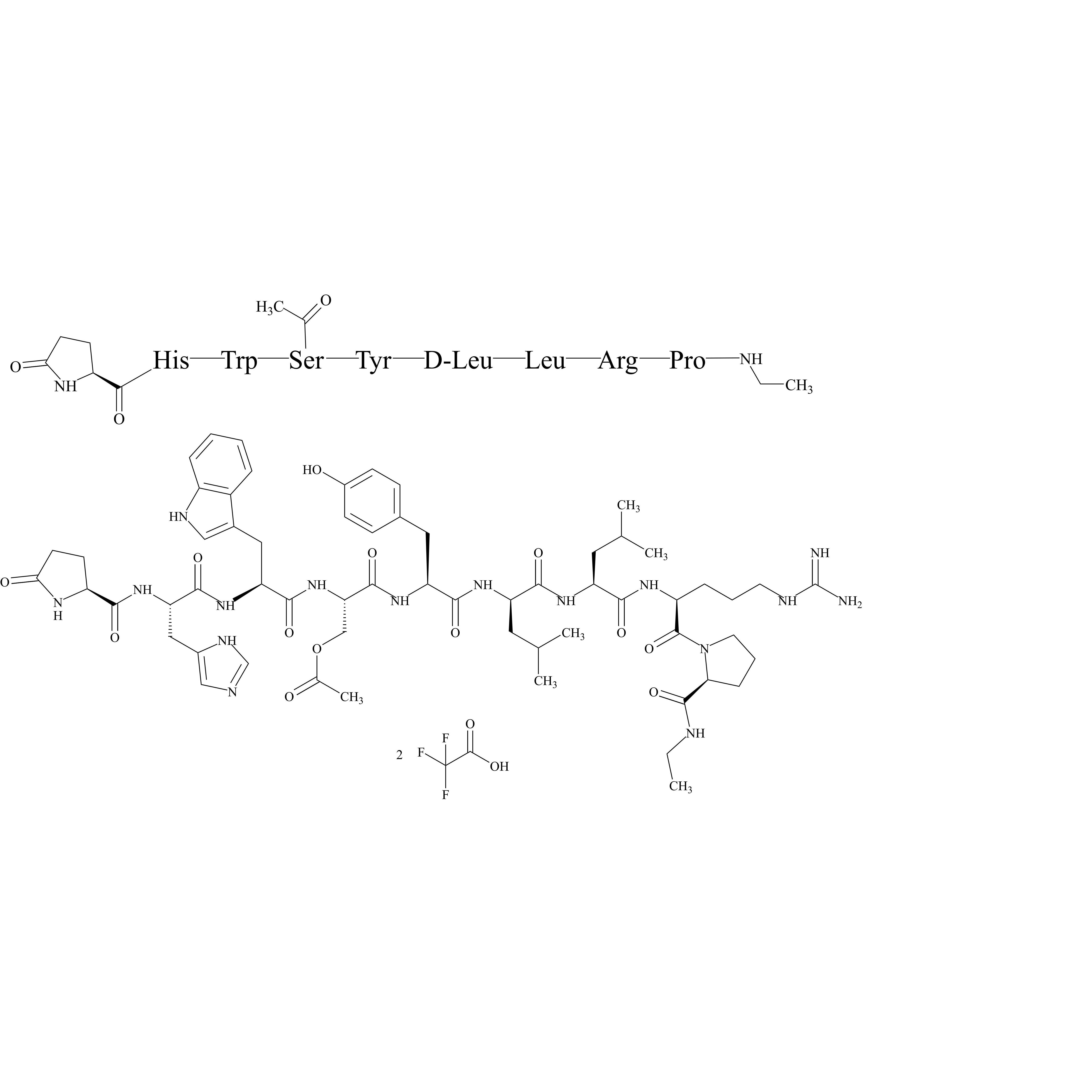 Picture of Leuprorelin (Leuprolide) EP Impurity D Ditrifluoroacetate
