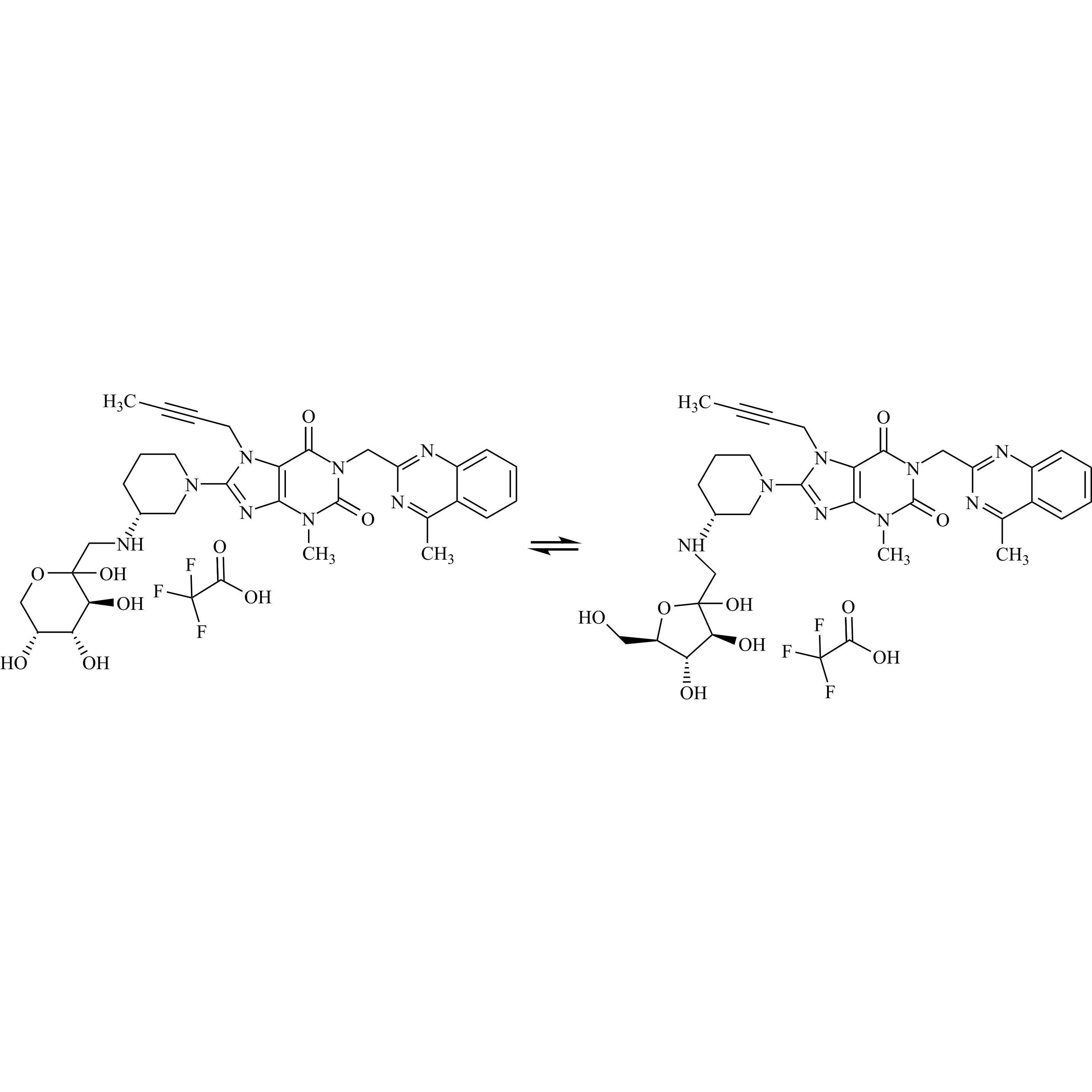 Picture of Linagliptin Impurity 97 Trifluoroacetate (Mixture of Isomers)