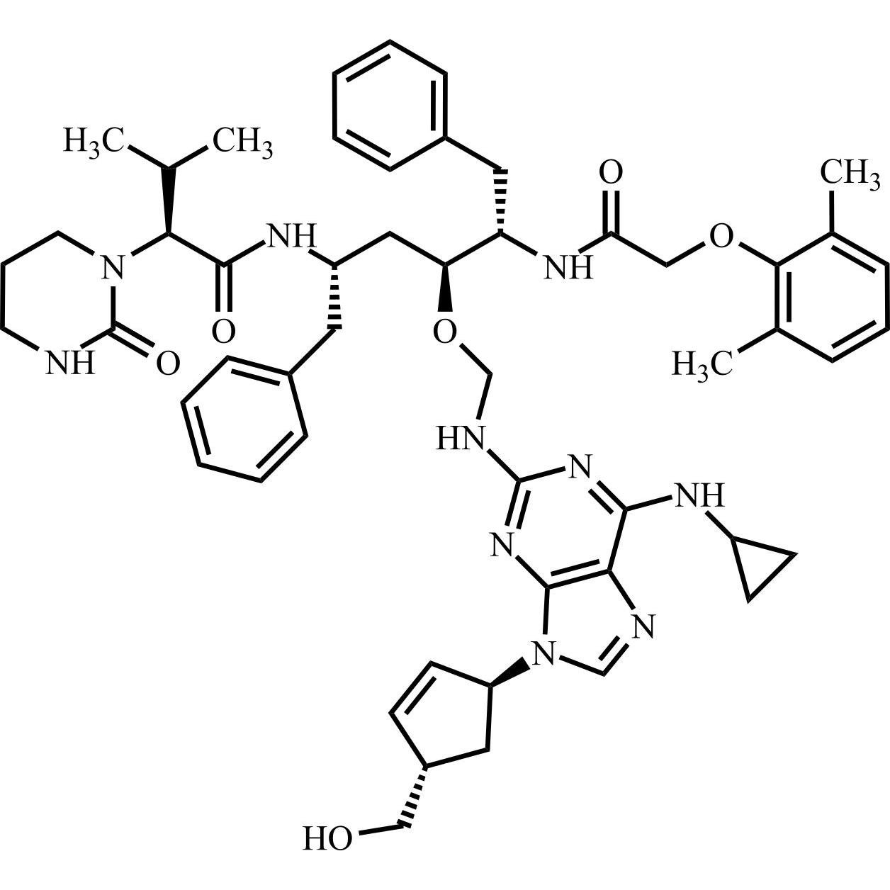 Show details for Lopinavir Impurity 1 (Lopinavir Abacavir Methylene Conjugate Impurity) Picture of Lopinavir Impurity 1 (Lopinavir Abacavir Methylene Conjugate Impurity)