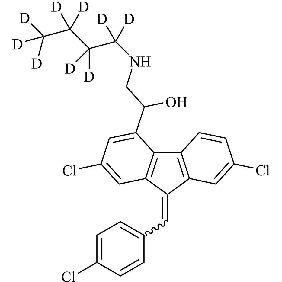Picture of Desbutyl Lumefantrine-d9 (Mixture of Z and E Isomers)