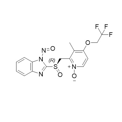 Show details for N-Nitroso Lansoprazole N-Oxide (R Isomer) Picture of N-Nitroso Lansoprazole N-Oxide (R Isomer)