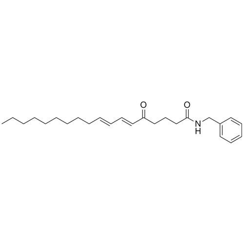 Show details for N-Benzyl-5-Oxo-6E,8E-Octadecadienamide Picture of N-Benzyl-5-Oxo-6E,8E-Octadecadienamide