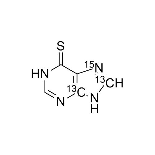 Picture of 6-Mercaptopurine-13C2-15N