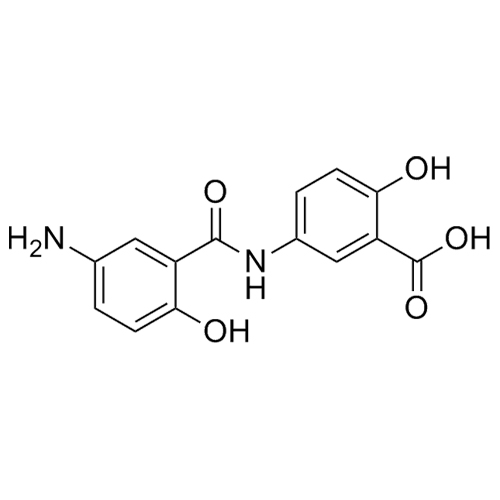 Show details for 5-Amino-2-((5-amino-2-hydroxybenzoyl)amino)benzoic Acid Picture of 5-Amino-2-((5-amino-2-hydroxybenzoyl)amino)benzoic Acid