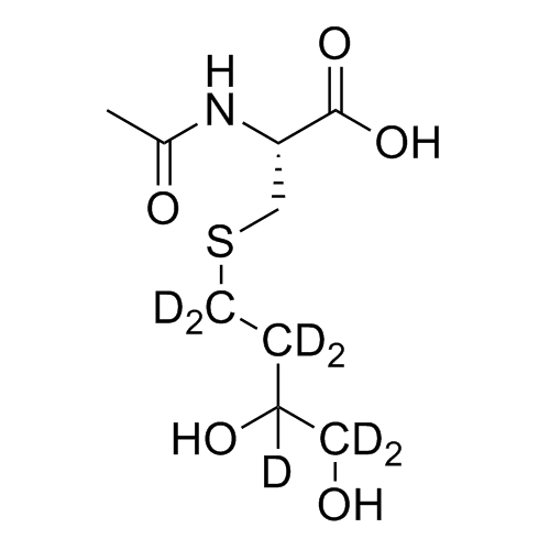 Picture of DHBMA (1,2-Dihydroxy-4-(N-acetylcysteinyl)-butane)-d7