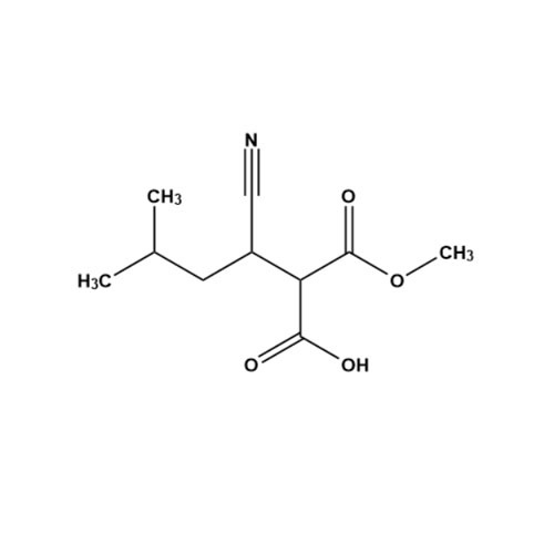 Show details for 2-(1-Cyano-3-methyl-butyl)-malonic acid monomethyl ester Picture of 2-(1-Cyano-3-methyl-butyl)-malonic acid monomethyl ester