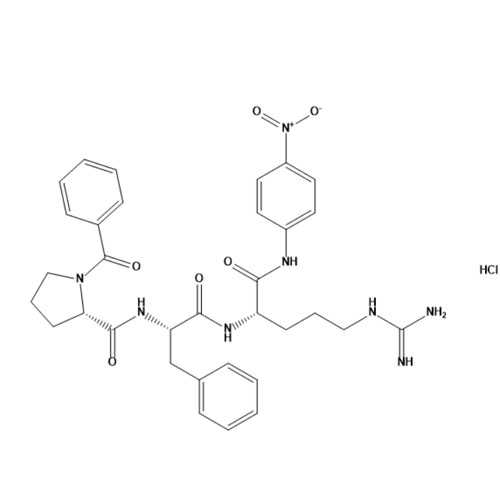 Picture of N-Benzoyl-Pro-Phe-Arg-p-nitroanilide Hydrochloride