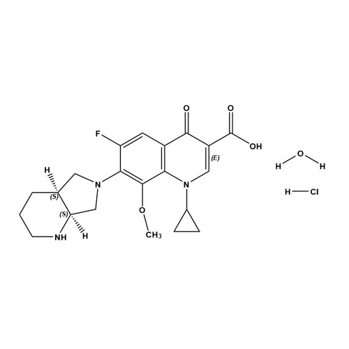 Picture of Moxifloxacin Hydrochloride Monohydrate