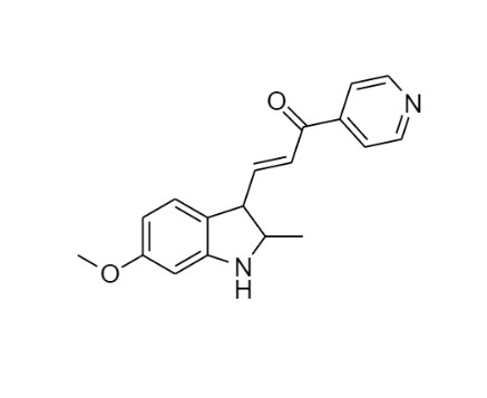 Show details for (E)-3-(6-methoxy-2-methylindolin-3-yl)-1-(pyridin-4-yl)prop-2-en-1-one Picture of (E)-3-(6-methoxy-2-methylindolin-3-yl)-1-(pyridin-4-yl)prop-2-en-1-one