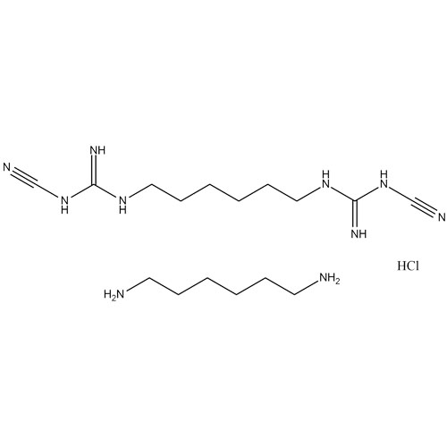 Show details for Poly(hexamethylenebicyanoguanide-hexamethylenediamine) Hydrochloride Picture of Poly(hexamethylenebicyanoguanide-hexamethylenediamine) Hydrochloride