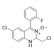 Show details for 6-Chloro-2-(chloromethyl)-4-(2-fluorophenyl)-1,2-dihydroquinoazoline 3-oxide Picture of 6-Chloro-2-(chloromethyl)-4-(2-fluorophenyl)-1,2-dihydroquinoazoline 3-oxide