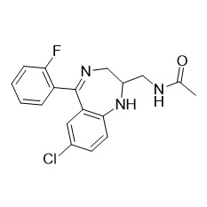 Picture of N-((7-chloro-5-(2-fluorophenyl)-2,3-dihydro-1H-benzo[e][1,4]diazepin-2-yl)methyl)acetamide