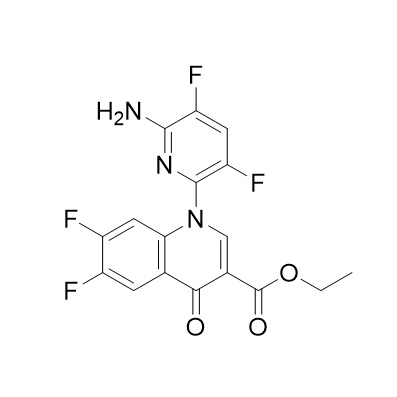 Picture of ethyl 1-(6-amino-3,5-difluoro-2-pyridyl)-6,7-difluoro-4-oxo-quinoline-3-carboxylate