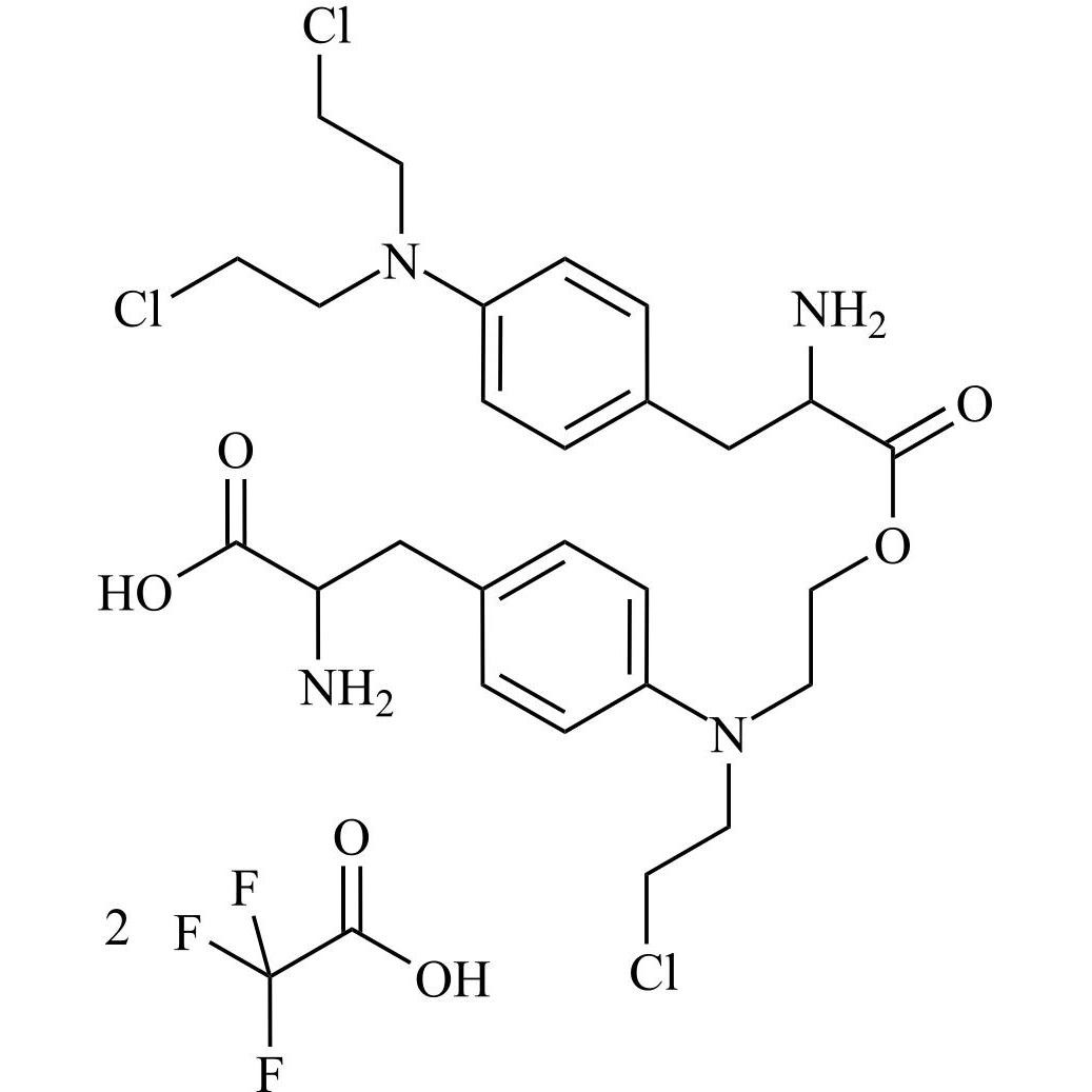 Picture of rac-Melphalan EP Impurity G Ditrifluoroacetate (rac-Melphalan Dimer Ditrifluoroacetate) (Mixture of Diastereomers)
