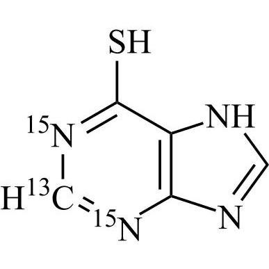 Picture of 6-Mercaptopurine-13C-15N2 (Azathioprine EP Impurity B-13C-15N2)