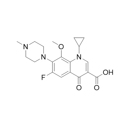 Show details for Moxifloxacin M-Methyl Piperizene Derivative Picture of Moxifloxacin M-Methyl Piperizene Derivative