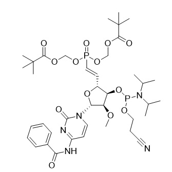 Picture of 5'(E)-POM-VP-2'-OMe-C(Bz) Phosphoramidite