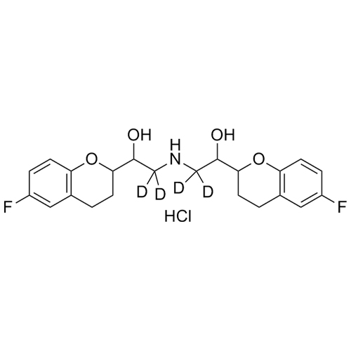 Show details for Racemic Nebivolol-d4 HCl (Mixture of Diastereomers) Picture of Racemic Nebivolol-d4 HCl (Mixture of Diastereomers)