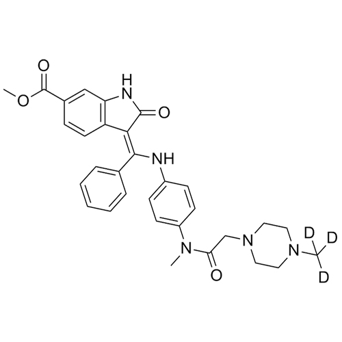 Show details for Nintedanib-13C-d3 (Intedanib-13C-d3) Picture of Nintedanib-13C-d3 (Intedanib-13C-d3)