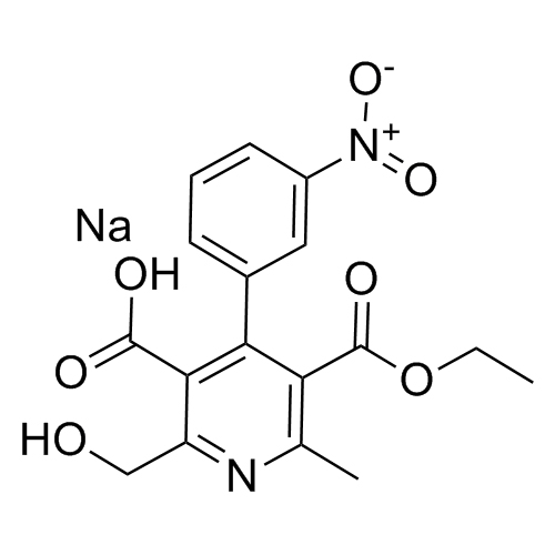 Show details for 5-Carboxy-6-Hydroxymethyl-Dehydro-Nitrendipine Sodium Salt Picture of 5-Carboxy-6-Hydroxymethyl-Dehydro-Nitrendipine Sodium Salt