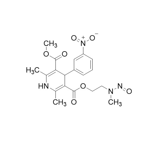 Picture of N-Nitroso N-Desbenzyl Nicardipine Impurity