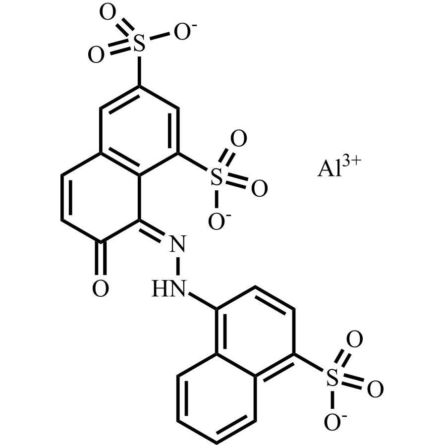 Picture of (8Z)-7-Oxo-8-[(4-sulfonatonaphthalen-1-yl)hydrazinylidene]naphthalene-1,3-disulfonate aluminum