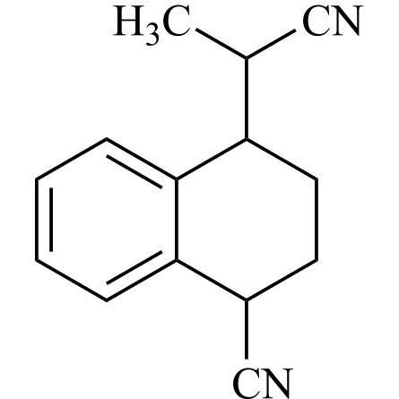 Show details for 4-(1-Cyanoethyl)-1,2,3,4-tetrahydronaphthalene-1-carbonitrile Picture of 4-(1-Cyanoethyl)-1,2,3,4-tetrahydronaphthalene-1-carbonitrile