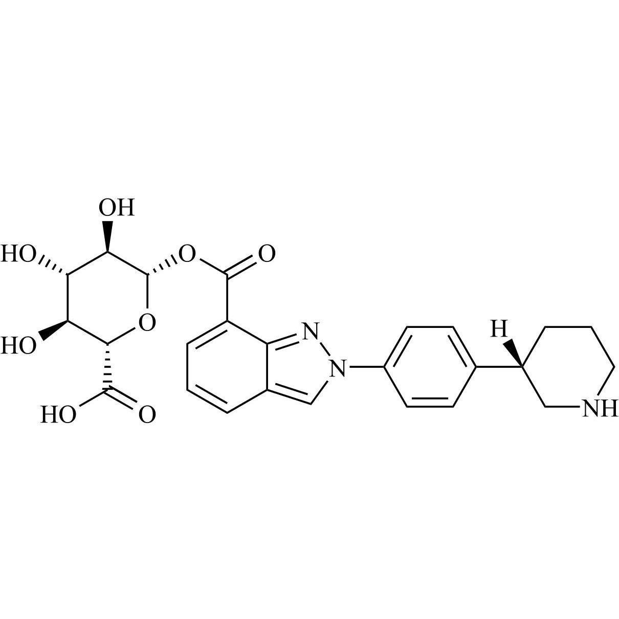 Picture of Niraparib Impurity 1 Acyl Glucuronide