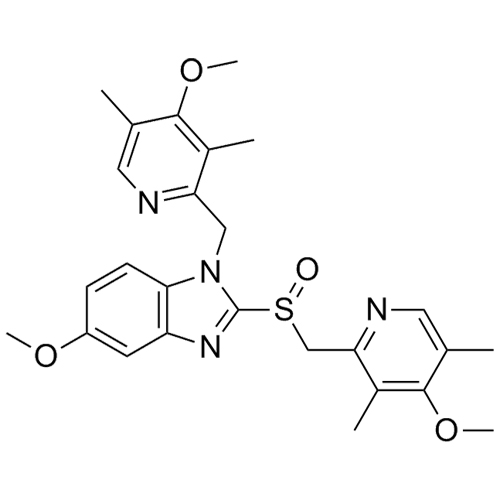Show details for N-(4-Methoxy-3,5-dimethyl-2-pyridinyl)methyl Omeprazole Picture of N-(4-Methoxy-3,5-dimethyl-2-pyridinyl)methyl Omeprazole