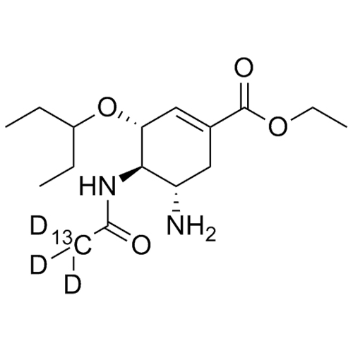 Show details for Oseltamivir-13C-d3 Carboxylic Acid Picture of Oseltamivir-13C-d3 Carboxylic Acid