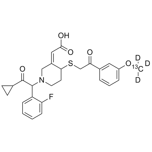 Picture of Prasugrel Metabolite Derivative-13C-d3 (cis R-138727MP, Mixture of Diastereomers)