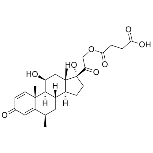 Show details for 6-beta-Methyl Isomer of Methylhydrocortisone 21-Hydrogen Succinate Picture of 6-beta-Methyl Isomer of Methylhydrocortisone 21-Hydrogen Succinate