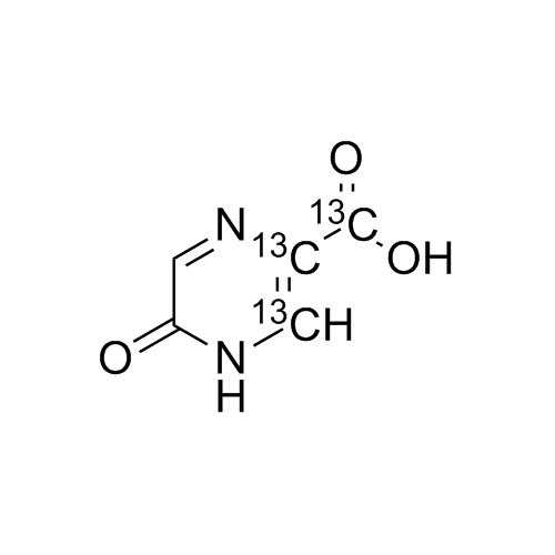 Picture of 5-Hydroxy-2-Pyrazinecarboxylic Acid-13C3