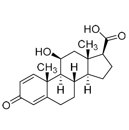 Picture of 11β-Hydroxy-3-oxo-androsta-1,4-diene-17β-carboxylic Acid